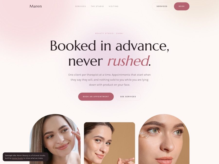 The Maren Beauty concept site