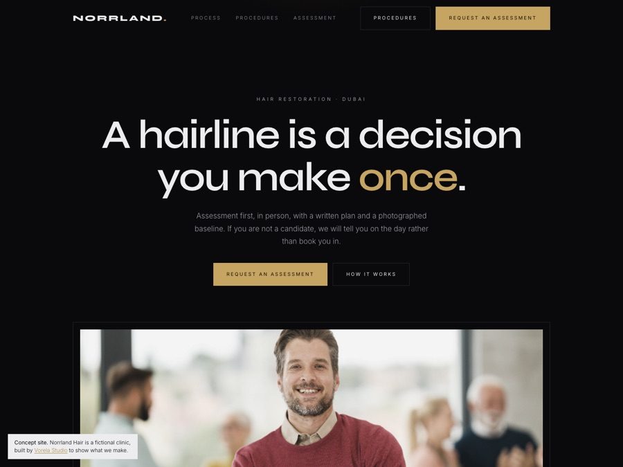 The Norrland Hair concept site