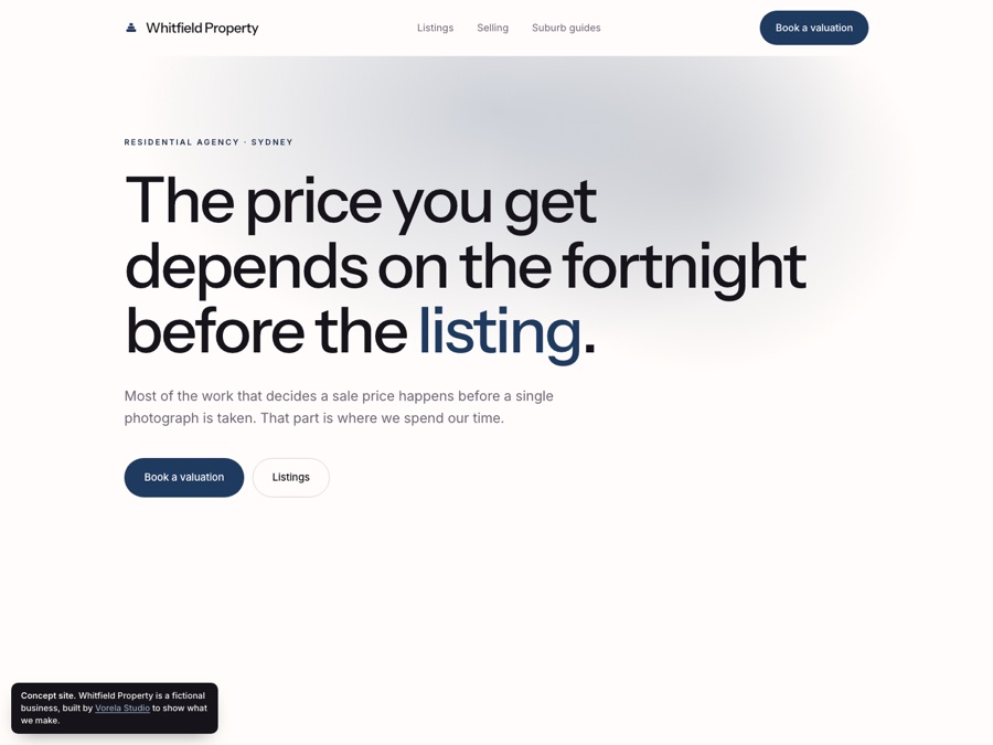 The Whitfield Property concept site